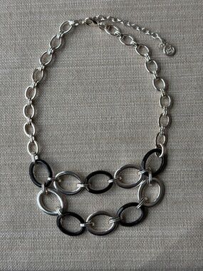 Dana BUCHMAN added & Elegant Silver Tone Necklace & earrings with Clear Crystals